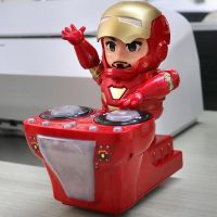 【CW】Marvel Dancing Diy Iron Man Robot Figures Action Music Shiny Electronic Marvel Superhero Model Kids Birthday New Year Gift Toys