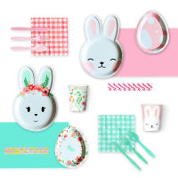 Shape Bunny Plate Supplies Easter Party Plates Party Plates Bunny Birthday Party Supplies Some Bunny Is One Bunny Birthday