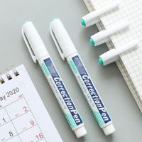 REVIEW แบบพกพาได้ แบบแห้งเร็ว รูปทรงปากกา สำหรับนักเรียน เครื่องใช้ในสำนักงาน โรงเรียนในโรงเรียน ปากกาลบของเหลวสีขาว ปากกาลบคำผิด ปากกาครอบคลุมการเขียน ปากกาแก้ไขการเขียน
