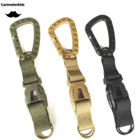 Outdoor Carabiner Waist Belt Clip Nylon Multi Functional Waterproof 360 Degree Rotatable Double Hanging Hooks Holder Key Chain Sportswear Accessories