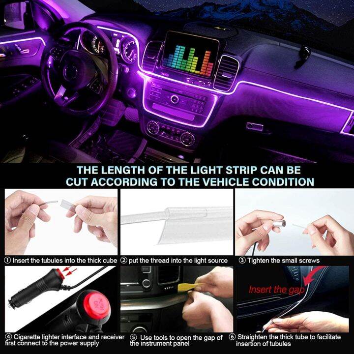 456-in-1-rgb-led-atmosphere-car-interior-foot-ambient-decorative-lights-kit-neon-fiber-optic-light-strip-app-control-diy-music