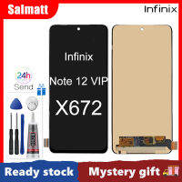 Salmatt คุณภาพสูง TFT สีดำ6.7นิ้วสำหรับ Infinix Note 12วีไอพีอะไหล่ชิ้นส่วนจอสัมผัสแอลซีดีของเครื่องแปลงดิจิทัล X672