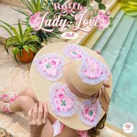 Ruffle Lady Love  Hat หมวกปีกกว้างตกเเต่งหัวใจผ้าพิมพ์ลายเเต่งระบาย ซัมเมอร์นี้ต้องมีนะจ้าฟิลดีสุดๆ