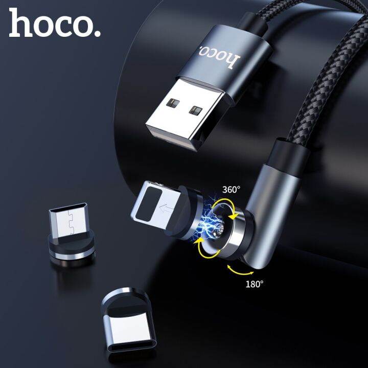 hoco-สาย-usb-หัวแม่เหล็กชาร์จเร็วแบบหมุนได้13pro-12-iphone-c-11สาย360ข้อมูลสำหรับการชาร์จไมโคร-usb-สูงสุด