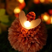 Solar Honeybee Led Fairy Outdoor String Lights with 8 Modes for Yard Garden Grass Wedding Christmas Decor (Warm White)