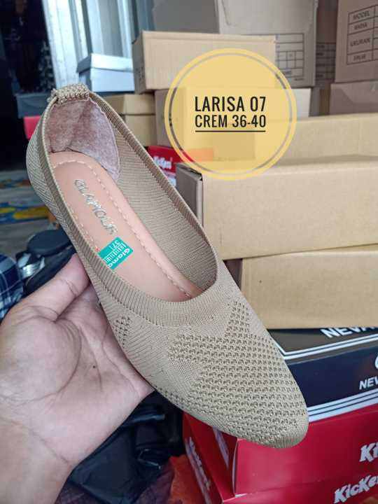 Sepatu Flatshoes Rajut Wanita Cewek Kekinian Type Larisa 07 39 41 42 50 ...