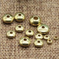 100pcs/Lot High Quality Flat Round Copper Loose Beads 3 4 5 6 8mm Handmade Fine Bracelet Spacer Brass Beads DIY Jewelry Findings