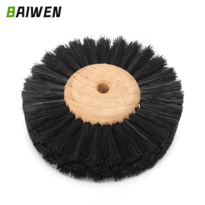 1PC Abrasive Wire Grinding Wheel Nylon Polishing Brush Black Bristle Buffing Abrasive Brush for Wood Furniture Mahogany Finish