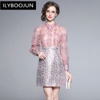 Women Spring Elegant Jacquard Dress Festa High Quality Wedding tail Party Robe Femme Designer Lace Vestidos