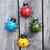 BELLEY Cute Sculptures Ornaments Garden Fence Decoration Wall Art Craft Micro Landscape Ladybugs Miniatures Home Decoration Insect Model