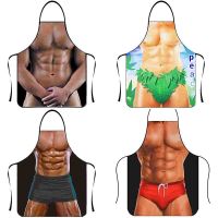 Hot sale Funny Muscle Man Kitchen Apron Sexy men Cooking Pinafore Home Cleaning Tool Apron Baking Accessories Tablier Aprons