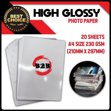 EPSON GLOSSY PHOTO PAPER A4 SIZE 5 PACKS (5x 20 SHEETS/PACK)