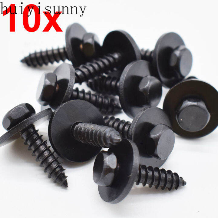 Huiyisunny 10Pcs 5mm Self Drilling Tapping Screw Hex Washer Head For