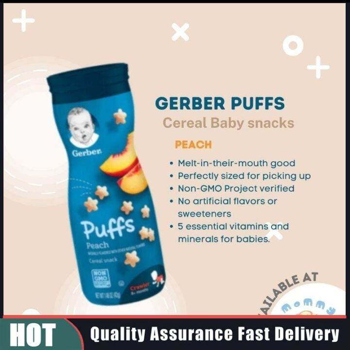Gerbers Puffs Cereal Baby Snacks.P E A.C H Lazada PH