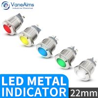 VaneAims Metal Signal Light FXB22F-LED Small Power Indicator Lamp waterproof IP67 12V 24V 220V Red Green Yellow White Blue 22MM