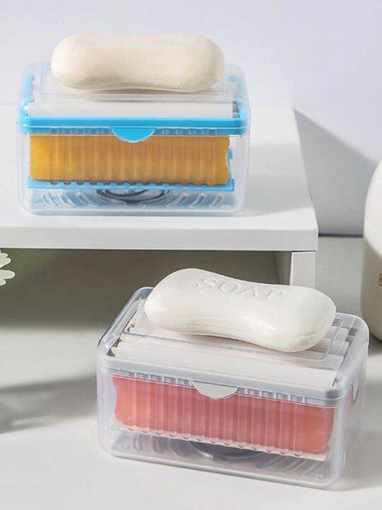 soap-bubble-box-roller-type-soap-dish-holder-for-bathroom-toliet-soap-box-plastic-storage-container-with-cover-bathroom-gadgets