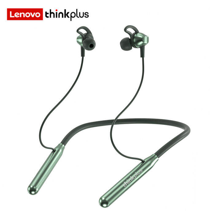 Lenovo BT10 Earphone Bluetooth IPX5 Headset Olahraga Tahan Air Tali Leher 9D HIFI