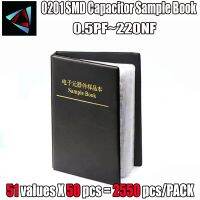 0201 SMD Capacitor Sample Book 51valuesX50pcs=2550pcs 0.5PF~220NF Assortment Kit Pack