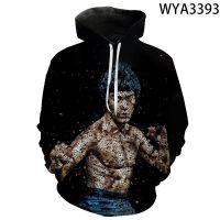 2023 style Bruce Lee Printed 3D Cool Hoodies Men Women ren  Long Sleeve Sweatshirts Streetwear    Clothes Tops，can be customization