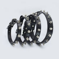 Rivet  Collar Leather Spiked Studded Collar  Training Collar Anti-bite Dog Necklace  Supply PU  Collar Dog Products