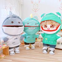 Kpop 20CM Doll Replaceable Clothes Shark Dragon Coat Hoodie Hat Sean Xiao Zhan Wang Yibo Jungkook Dolls Accessories Gift