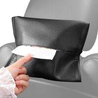 【CW】 Car Tissue Holder Leather Napkin Dispenser The Headrest Armrest With Elastic Buckle