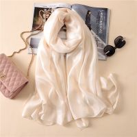 2023 Luxury Brand Women Fashion Scarf Plain Solid Silk Linen Shawls Scarves Summer Lady Bandanas Pashmina Foulard Hijab 180x90Cm