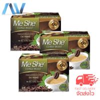 มีเช่coffee 3 กล่อง (45 ซอง) กาแฟ Me She กาแฟเขียว กาแฟ อิ่มนาน บล๊อค &amp; เบริ์นไขมัน มีเช่ จัดส่งฟรี