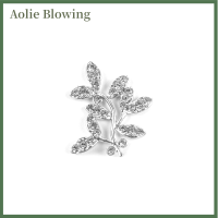 Aolie 10ชิ้น3เซนติเมตร x 3.2เซนติเมตรโลหะแฟชั่นโลหะผสมทอง สีเงินสาขาใบเชื่อมต่อเสน่ห์สำหรับการทำเครื่องประดับ