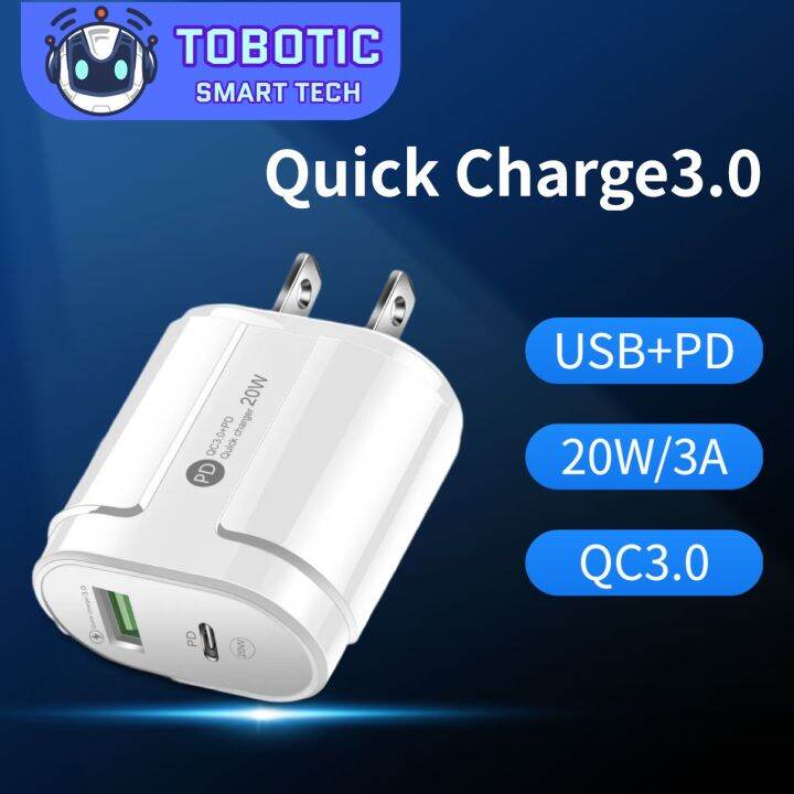 TOBOTIC 2USB USB+PD Charger 5V2A Quick Charger,Macaron ColorUniversal ...