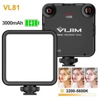 VIJIM โคมไฟสำหรับถ่ายภาพเติมไฟ LED วิดีโอ W49 VL81 VL49 6W หรี่ได้5500K รองเท้าเย็นสำหรับ Canon Nikon Sony Gopro 11 10 9 8