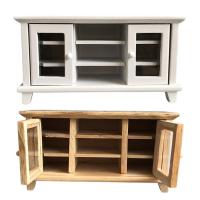 Mini Doll House TV Stand Lightweight Mini Doll House TV Cabinet Safe and Durable Double Door TV Storage Cabinet Great Home Decoration cute