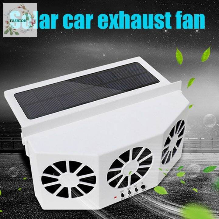 FM Solar Powered Car Window Air Vent Ventilator Threeheade Lazada PH