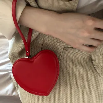 Red heart deals shaped bag