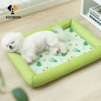 80*65cm Summer Cooling Dog Mat Ice Pad Dog Sleeping Square Mats For Dogs Cats Kennel Cool Cold Silk Dog Bed KOOBDIN