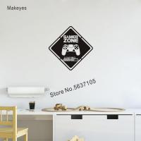 Makeyes Game Zone Wall Decal Room Doors Decal Gamer Wall Decor Sticker Painted Wallpaper Vinyl Design Game Zone Wall Decals Q005