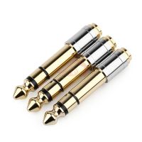 Copper 6.35mm To 3.5mm Converters 1/4 Male 1/8 Female Jack Headphone Audio Adapter Microphone Connector Stereo Plug