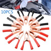 10pcs 30A Red amp; Black 70mm Crocodile Spring Clamp Alligator Clips Car Battery Clip Cables Charger Clamp Electric Equipment Tools