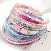 【YF】 2pcs/lot Kids bling sequin Quicksand headband childrens lovely glitter bowknot hair hoop baby accessories