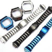 ▦┋ Watch Case DW5600 G5600E GWM5610 Strap Metal Bezel Case Stainless Steel GWB 5600 G-Refit Watchband Accessories WithTools