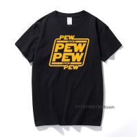 Newest Men T Shirts Letters Design Pew Pew Pew Letter Pu Printed Tshirts For Man