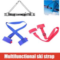 Nylon Skiing Pole Shoulder Carrier Portable Adjustable Ski Lash Handle Straps Hand Carrying Protecting Fixed for Ski Snowboard