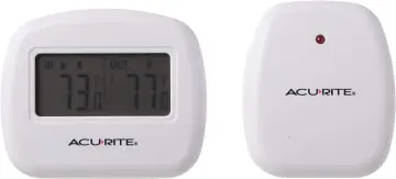 AcuRite 00554SBL Digital Wireless Indoor Outdoor Black Thermometer
