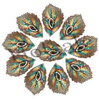 【hot sale】 ❅ B15 10Pcs Rainbow Embroidery Peacock Feather Sew Iron On Patch Badge Bag Hat Jeans Jackets Applique