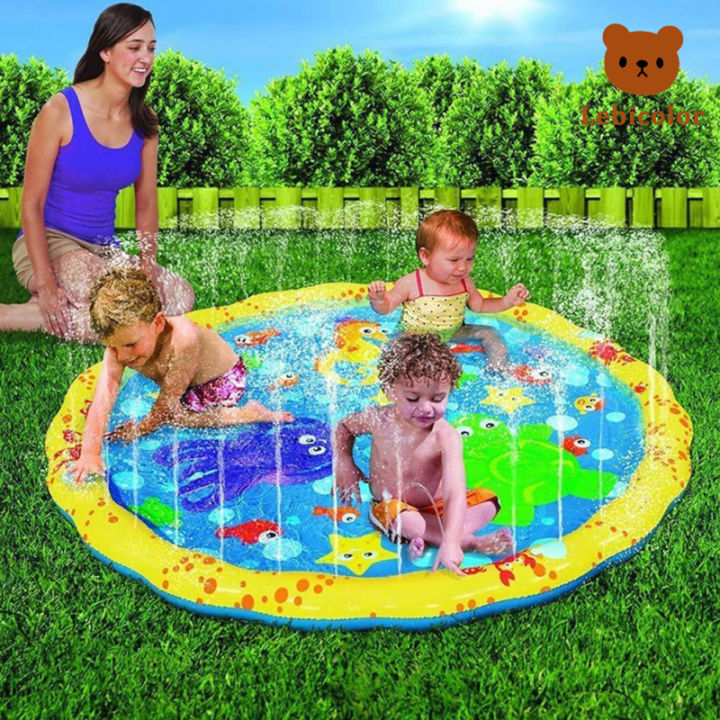 แผ่นสปริงเกอร์สำหรับเด็ก39-เสื่อสำหรับเล่นฉีดน้ำสระกลางแจ้งปาร์ตี้ของเล่นเกมส์ที่ได้เคลื่อนไหวน้ำสำหรับเด็ก
