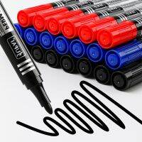 3/6Pcs/Set Permanent Marker Pen Fine Point Waterproof Ink Thin Nib Crude Nib Black Blue Red Ink 1.5mm Fine Color Marker PensHighlighters  Markers