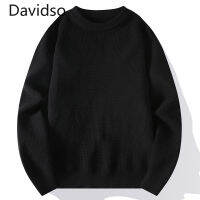 Autunno Inverno Uomo Maglione Lavorato A Maglia เสื้อลำลอง Uomo Tinta Uno Collo Harajuku Pullover ในขนาดพิเศษ