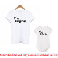 [In stock]ins Amazon รอบคอหลวม THE ORIGINAL ชุดแม่ลูกพิมพ์ลาย T เสื้อยืด