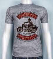 TK 73 เสื้อยืดคอกลมวินเทจ สกรีนลาย  Oldfather Rider Vintage ผ้า Tk สวมใส่สบาย ไม่หด ไม่ยืด ไม่ย้วย