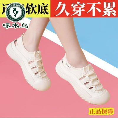 【Hot Sale】 Woodpecker breathable casual sandals womens summer hollow soft-soled ins super fairy student forest all-match trendy shoes